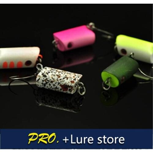 Free shipping 5pcs 2cm 3g supper small grain popper lure MINI protein fishing baits protein popper sinking perch trout baits