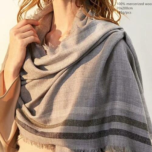 Naizaiga 100% wool plaid women RED thicken warm shawl fashion pure pink black wool scarf , SN227