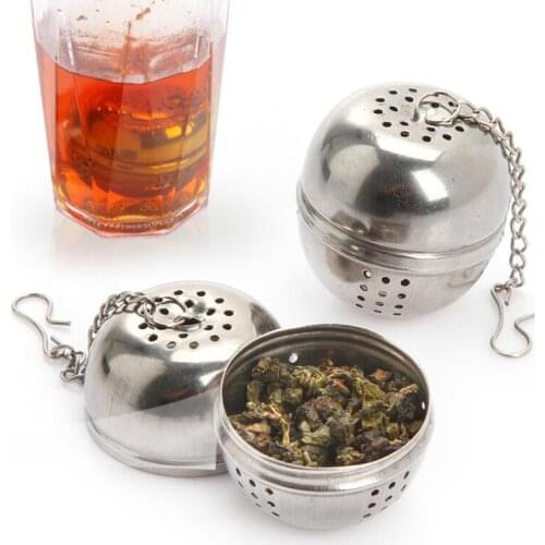Free shipping Stainless Steel Egg-shaped Tea Balls Teakettles Infuser Strainer Locking Spice Ball 4cm LX8546