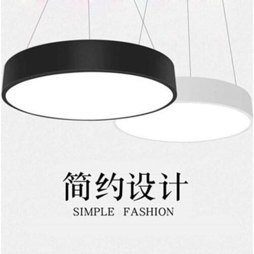 Modern simplicity LED Office chandeliers Nordic creative personality meeting room restaurant art Round hanging line lamps