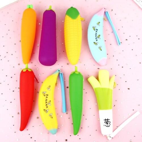 20pcs/set South Korea Vegetable Style Student Pencil Bag Cat Claw Pen Bag Wholesale Kawai Stationery Pen Bag Cute Wholesale