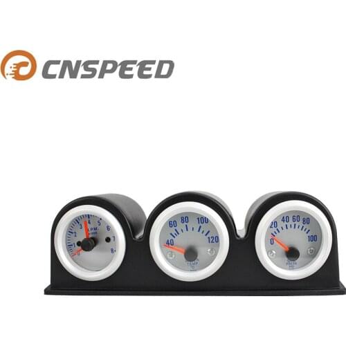 2" 52MM Triple Gauge Tachometer RPM Water Temp Gauge Oil Press Pressure Gauge Water Temperature Auto Car Gauge Meter YC100651