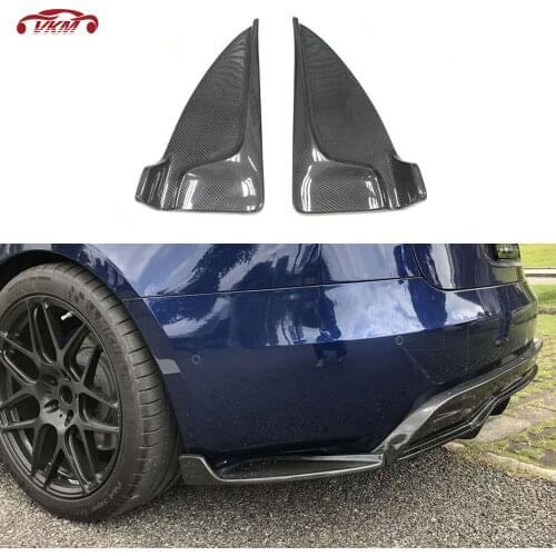 Carbon Fiber Rear Lip Splitters Flaps Spoiler FRP Canards for Tesla Model S 70D P85D 90D P100D Sedan 4 Door 2016-2017