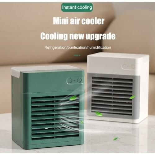 Air Cooler Fan Mini Desktop Air Conditioner Portable Mini USB Water Cooling Fan Multifunction Summer Humidification Air Cooler