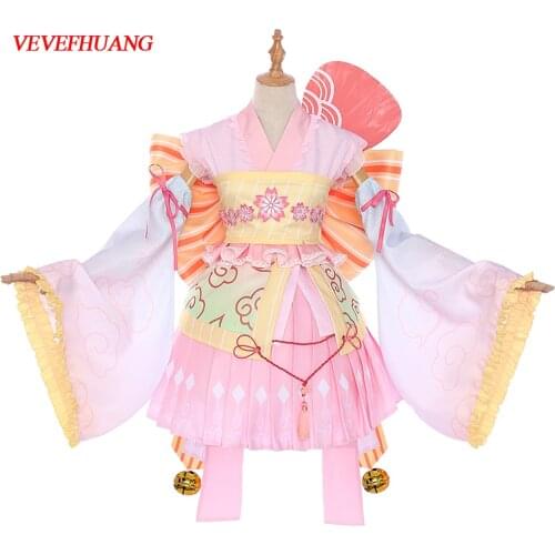 VEVEFHUANG Kосплей Anime Card Captor Sakura Japanese Kimono Lolita Dress/Outfit Cosplay Costume Women Halloween Carnaval Fashion