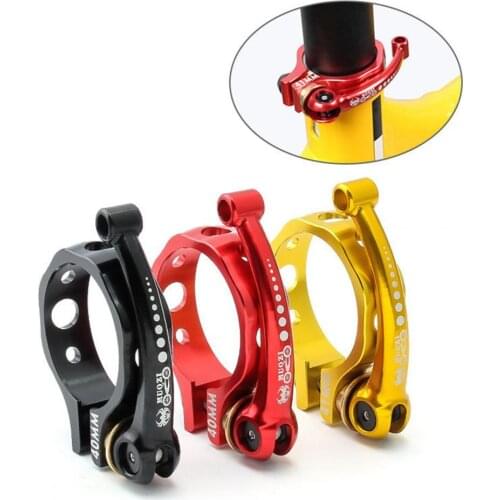 Seat Tube Clamp Anodic Coloring Quick Release Solid Bike Seat Post Clamp for Travel seatpost clamp abrazadera tija sillin