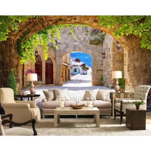10 Custom Wallpaper City View Archway Art Wall Mural Living Room Bedroom Wallpaper