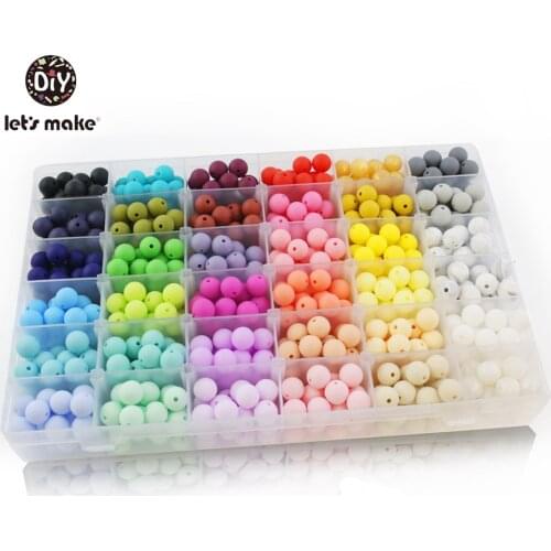 Lets Make 10pcs Silicone Beads 15mm Silicone Beads BPA Free Baby Teether Round Beads Food Grade Beads DIY Beads