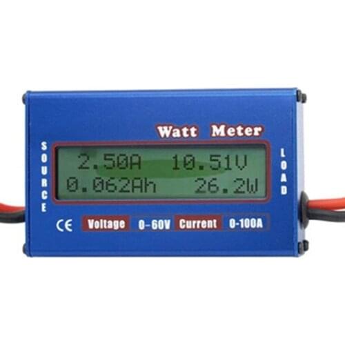 100A 60V DC RC Helicopter Airplane Battery Power Analyzer Watt Meter Balancer(Blue)