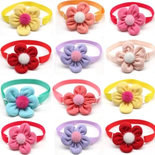 100pcs Pet Accessories Dog Bow Tie Small Dog Cat Puppy Bowtie Collar Flower Pet Supplies Small Dog Grooming Accessories Pet Shop