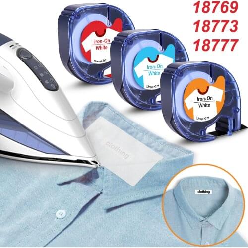 18769 Fabric Iron-on Label Maker for DTMO LetraTag 18768 18771 Compatible for Dymo LT LT-100H LT-100T Plus QX50 XM XR 200 Print