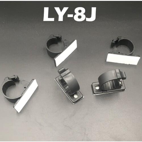 30pcs LY-8J 12mm Dia Self Adhesive Computer Case Fixed Screw Mount Base Bracket Holder Wire Management Harness Clamp Cable Clip