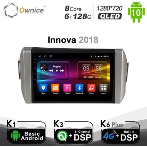 6G+128G Ownice Android 10.0 for Toyota Innova 2018 GPS Navi DSP Car Radio Audio GPS Player Navi Stereo Multimedia 4G SPDIF BT5.0