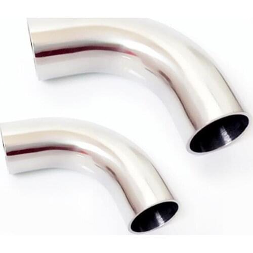 76mm 3" OD lengthen 20mm SUS 316L Stainless Steel Sanitary Butt Weld 90 Deg Elbow Pipe Fitting Homebrew Beer