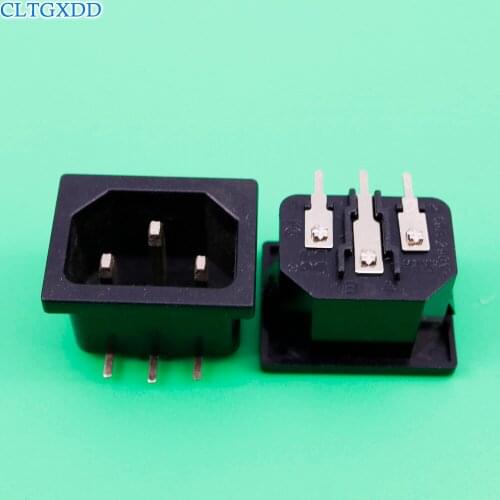 Cltgxdd IEC 320 C14 Power Rocker Inlet Power Socket Connector Plug Electrical Cooker 90 degree bending embedded C14 Power Plug