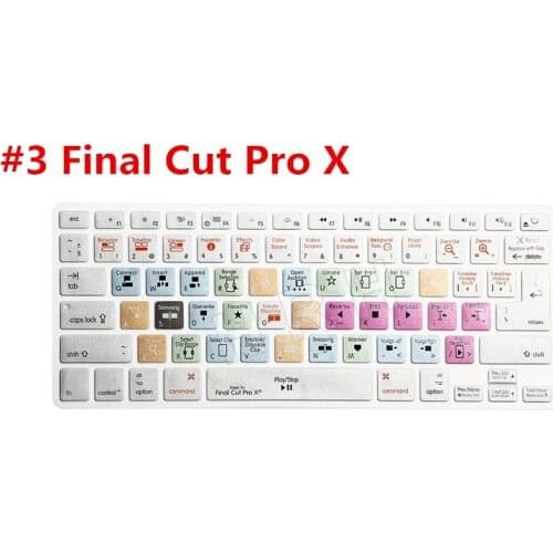 For Macbook Air Pro Retina 13" 15" 17" Imac Wireless & Macbooks For Apple Final Cut Pro X Keyboard Cover Shortcut Printed Cover