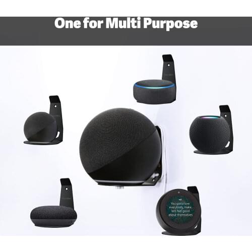 GGMM All-in One B1 Portable Shelf Stand Wall Mount For Amazon Echo/Apple Homepod Mini/Google Nest Mini Lightweight Outlet