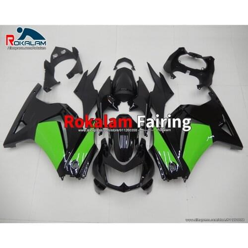ABS Fairing Kit For Kawasaki ZX Ninja 250R EX250 2008 2009 2010 2011 2012 Black Green Motorcycle Bodyworks (Injection Molding)