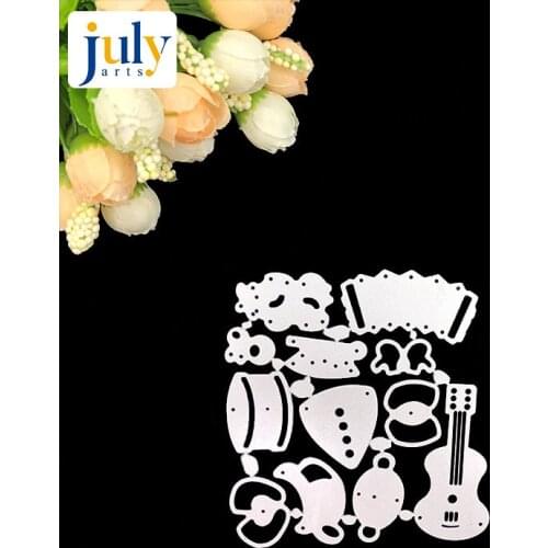 Julyarts Craft Guitar Metal Cutting Dies Musical Instruments Cut Die Mold Scrapbook Paper Craft Knife Mould Blade Punch Stencils