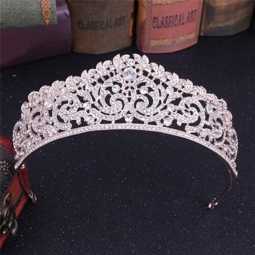 Fashion Wedding Tiara Crown for women Bridal hair accessories Queen Headpiece Hair Jewelry Bride Accessories Veil headband