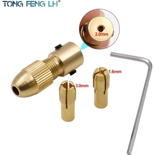 4pcs Drill Chuck Collets Set of Quick Chuck for Mini Tools Copper Drill Folder Copper Cap Axis Drill Collet Tool Kit