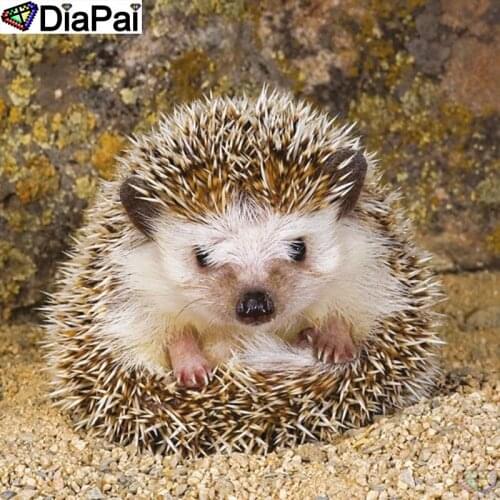 DiaPai 100% Full Square/Round Drill 5D DIY Diamond Painting "Animal hedgehog" Diamond Embroidery Cross Stitch 3D Decor A21723