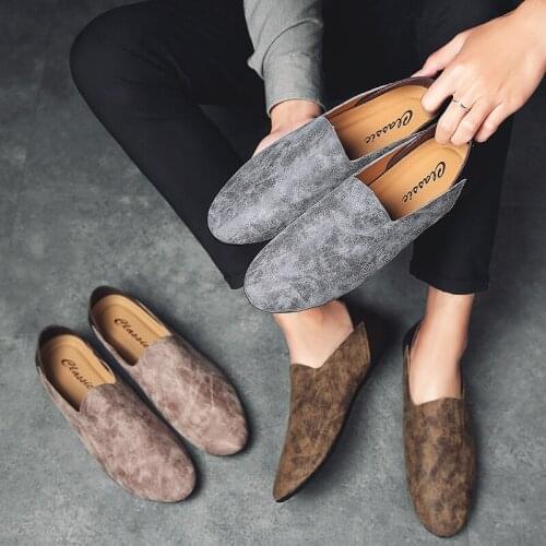 OLOMM 2019 new large size mens shoes massage mens Korean casual lazy shoes tide shoes DD-72