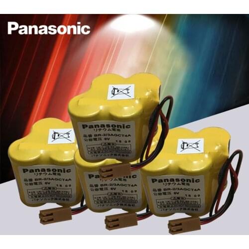 Panasonic Original 4pcs/lot BR-2/3AGCT4A 6v battery PLC BR-2/3AGCT4A lithium-ion batteries with Brown belt hook plug