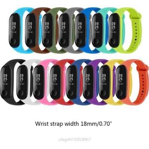 15pcs Soft Silicone Wristband Replacement Watch Band Strap For Xiao mi Mi Band 4 3 Smart Bracelet N24 20 Dropshipping