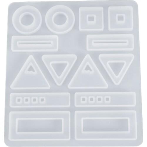 Crystal Epoxy Resin Mold Earring Ear Pendant Casting Silicone Mould DIY Crafts Jewelry Making Tools W0YA