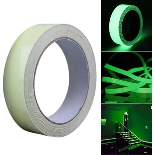 1PC 15MM*3Meters Luminous Tape Night Glow In Dark Self-adhesive Warning Tape Safety Security Home Decoration Tapes