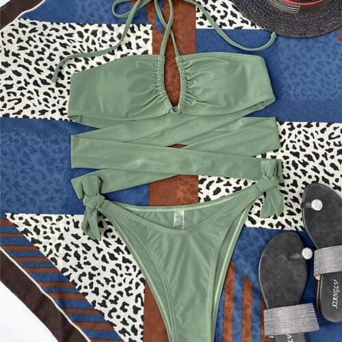 Swvwvif Halter Swimwear