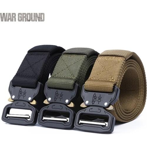 Tactical Belt Mens Outdoor General Purpose Nylon Adjustable Military Tactical Belt