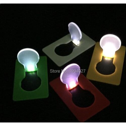Hot sale 2pcs/lot outdoor card lamp Mini LED folding light portable creative flashing promotional gift camping accessories