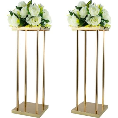Gold Metal Flower Stand Vase Wedding Party Table Centerpieces for Home Decoration