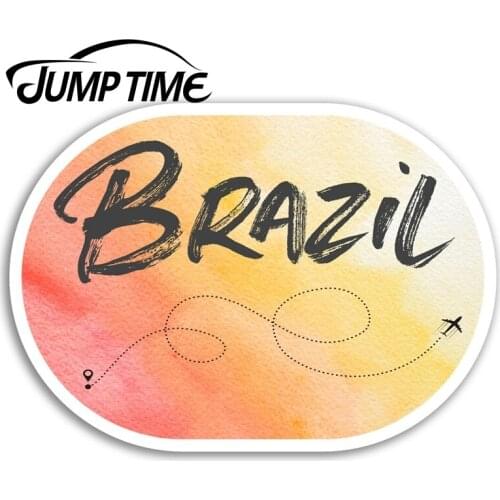 Jump Time for Brazil Vinyl Stickers South America Fun Sticker Luggage Laptop Waterproof Accessories Car Bumper Window Decal