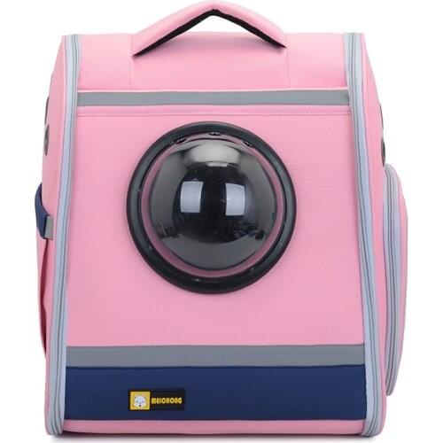 Large Capacity Pet Carrier Premium Canvas Space Capsule Kitten Cat Dog Carrier Backpack Outdoor Puppy Pet Travel Bag Breathable