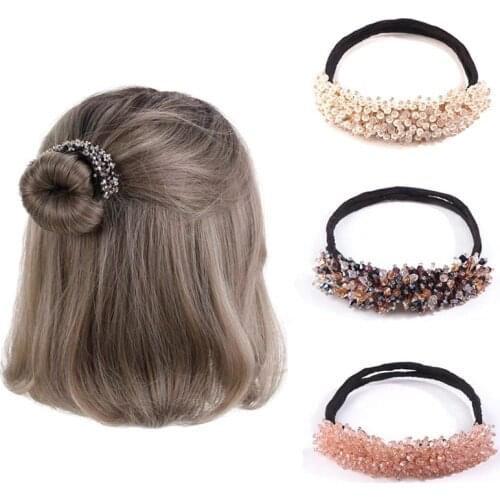Hairpins Bridal Rhinestone Pearl Curler Styling Clear Crystal Ponytail Holder Bridesmaid Hairwear Hair Accessories Women