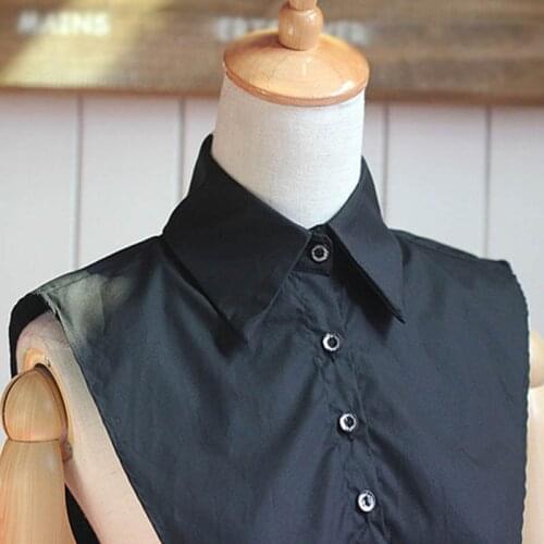 Ladies Women Adult Detachable Lapel Shirt Fake Collar Fashion Solid Color False Blouse Neckwear Clothing Accessories AC889