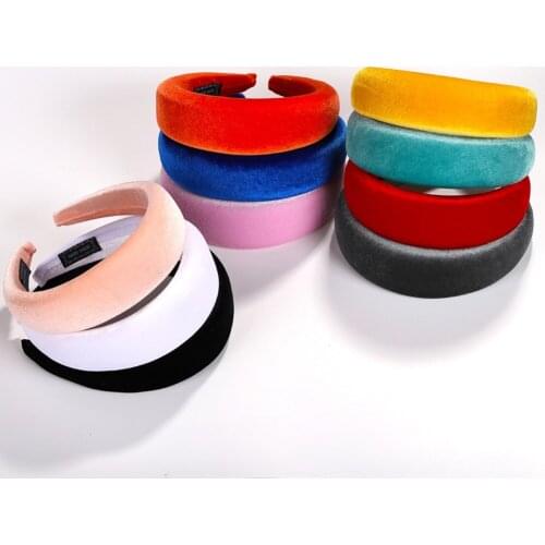 Dvacaman Newly Vintage Thick Cotton Velvet Hairbands Headbands for Women Head Bands Fashion Hair Bands Party Accessories Jewelry