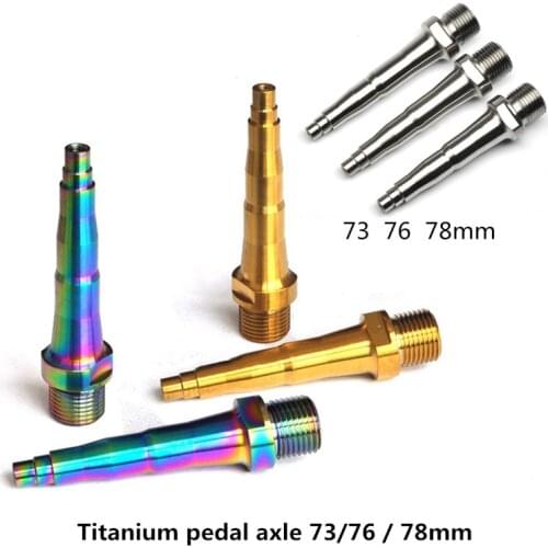 1 pair Bicycle titanium pedal axle 73mm 76mm 78mm fit SpeedPlay lightweight pedal axis