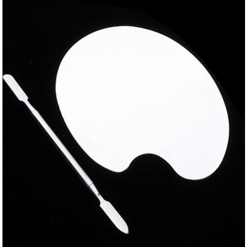 4.9x3.5inch Stainless Steel Makeup Palette with 4.6 inch Spatula, Pack of 2