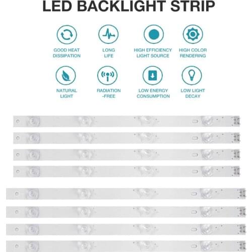 8PCS LED Backlight Strip 4 Lamp Beads Light Bar ForLG 42 Inch TV 40cm 42.6cm LED Backlight Strip ForLG Innotek DRT 3.0 TV 42"