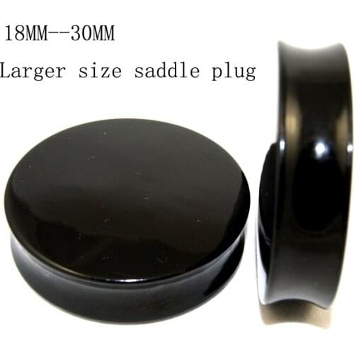 Showlove- Acrylic Drum Shaped Ear Gauge Plugs Expander Double Flare Saddle Plugs Stretcher Piercing Larger Size