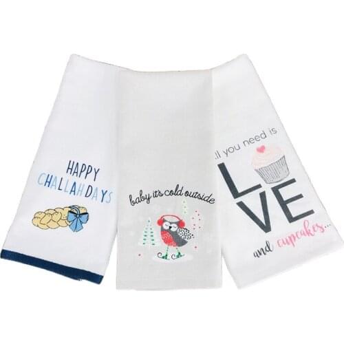 Tea towel Cotton Fabric absorbs water tea napkin hand towel fashion Animal Cartoon Thick and solid 70*45cm New