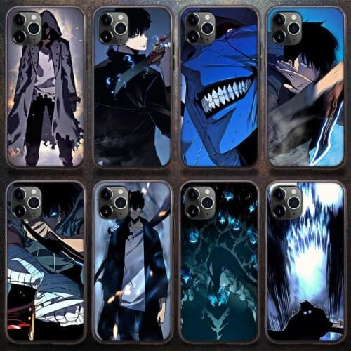 Solo Leveling Sung Jin Korean Anime Phone Case for iPhone 8 7 6 6S Plus X 5S SE 2020 XR 11 12 Pro mini pro XS MAX