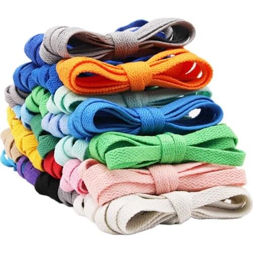 Coolstring A Pair 8mm Men Women Canvas Flat Type Casual Shoe Laces Shoelaces Polyester Ropes for Kid Adult Unisex #2140-2159