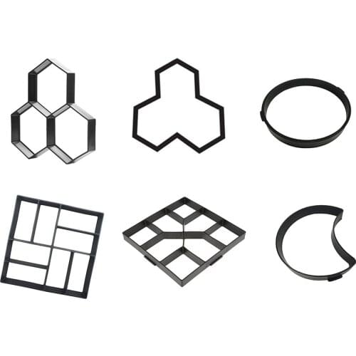 DIY Paving Cement Brick Concrete Molds Plastic Path Maker Mold Home Garden Stepping Driveway Mold Garden Patio Stone Road Maker