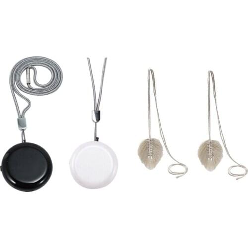 2Pack Cotton Curtain Tiebacks Holder Rope with 2Pack Wearable Necklace Air Freshner Ionizer Negative Ion Generator