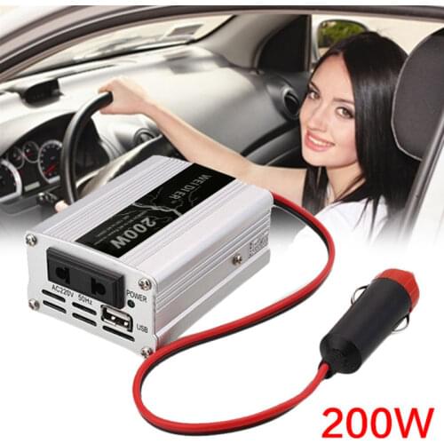 Inverter 12v 220v 300w Adapter Power Supply Modified Converter Car Inverter 200W 50HZ Cars Charger Powers DC5V 500mA (max)